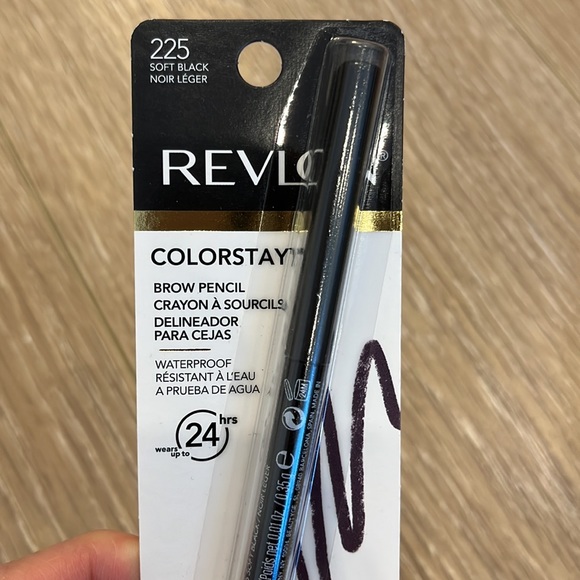 *NEW* (2 pack) Revlon Colorstay Waterproof Brow Pencil - Soft Black 225 - Picture 3 of 8